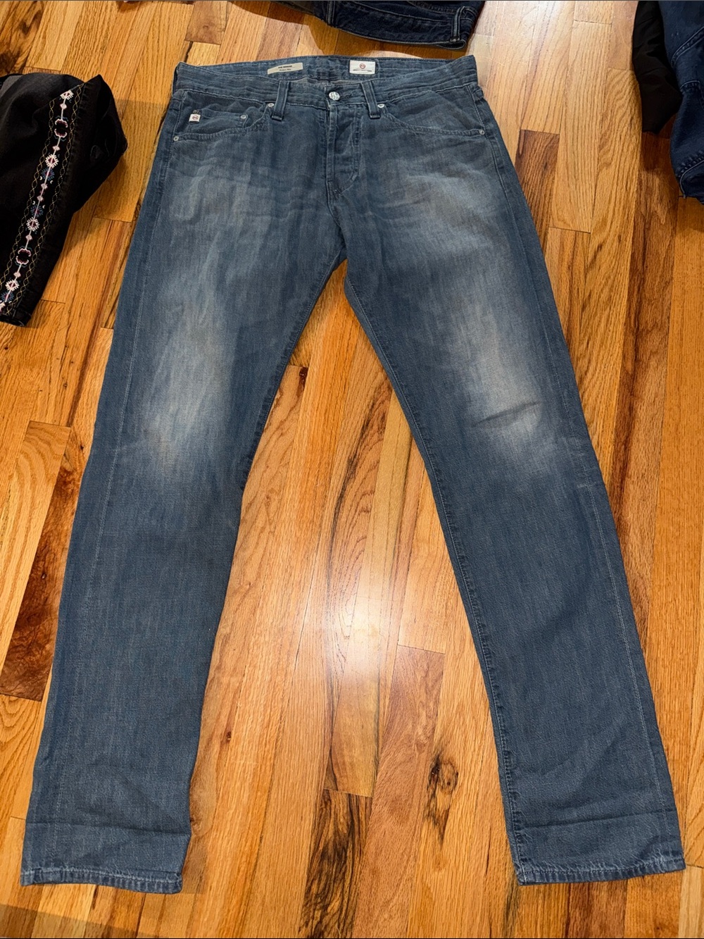 AG Adriano Goldschmied Slim Cotton Linen blend jeans denim pants bottoms